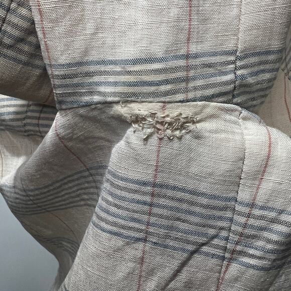 Vintage BCBG Maxazria Silk Blazer Striped Windowpane - Picture 9 of 13